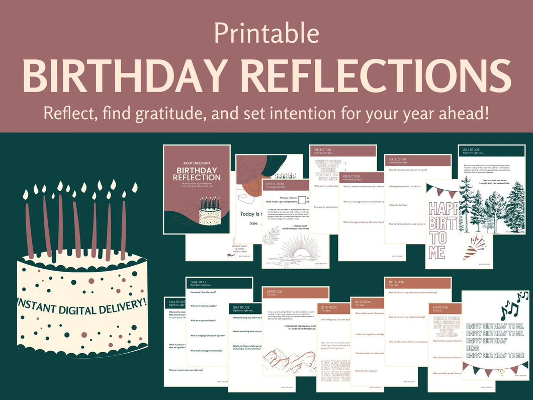 Birthday Reflection (Printable)