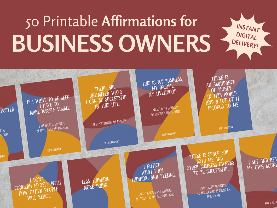 Business Owner Affirmations (Printable)