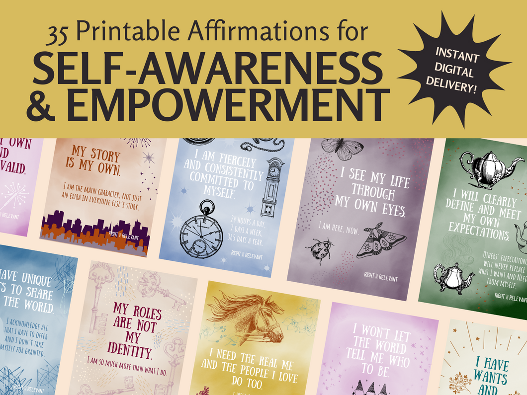 Self-Awareness & Empowerment Affirmations (Printable)